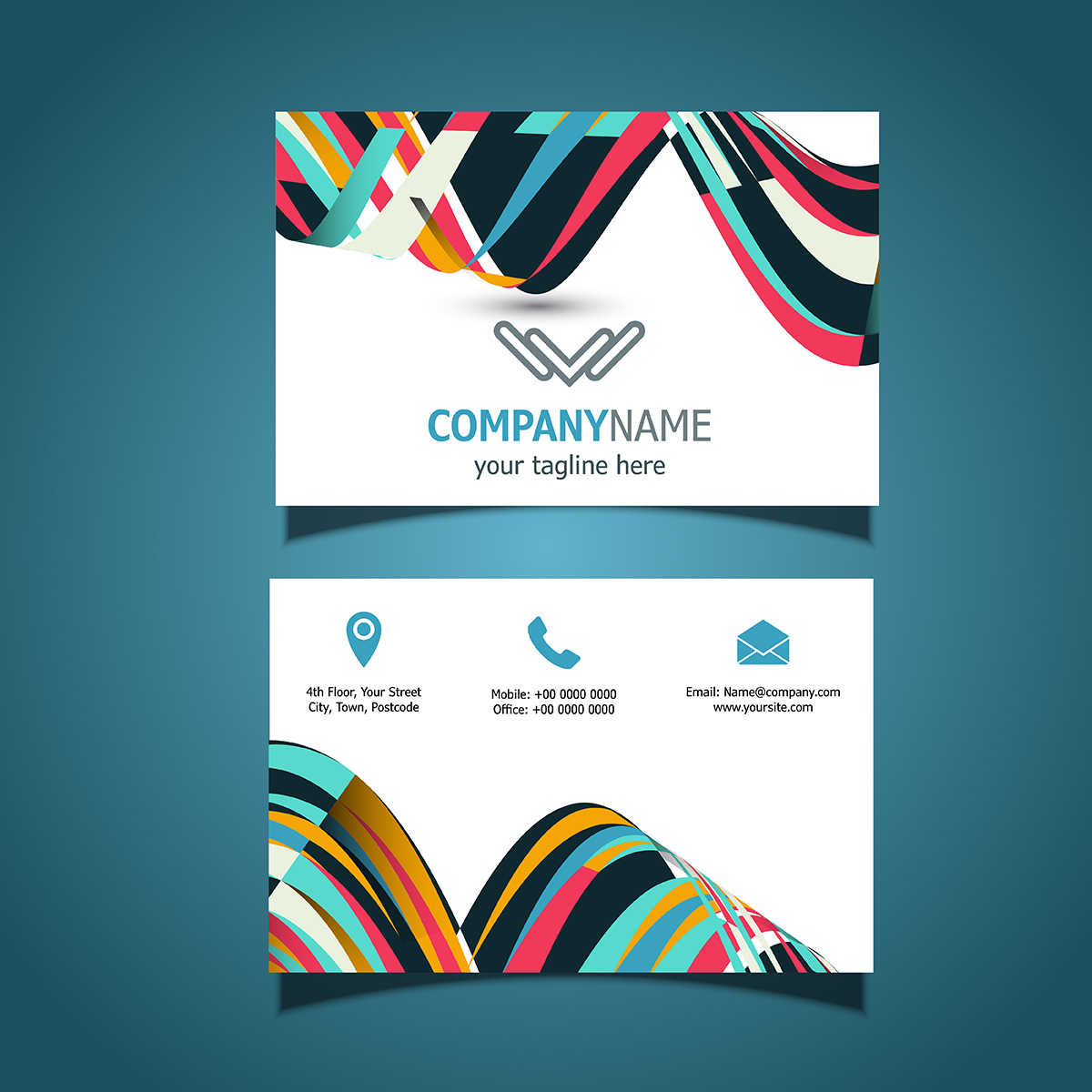 Impression professionnelle de cartes de visite avec design créatif et finitions de qualité.